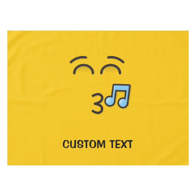 Whistling Face with Smiling Eyes Tablecloth (Front (Horizontal))