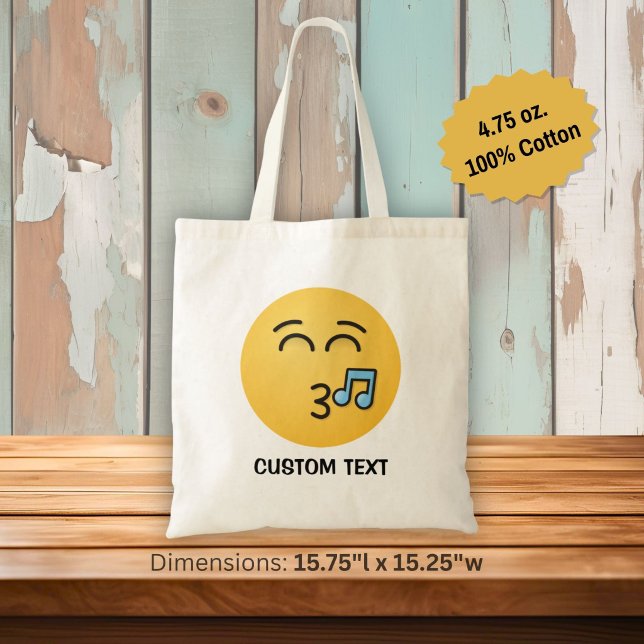 Whistling Face with Smiling Eyes Tote Bag (Creator Uploaded)