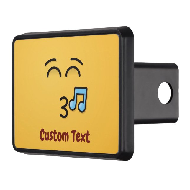 Whistling Face with Smiling Eyes Trailer Hitch Cover (Left)