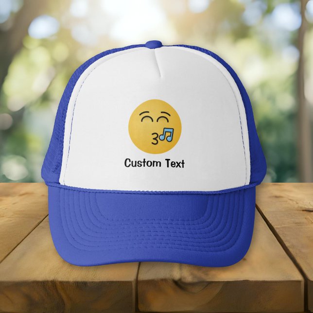 Whistling Face with Smiling Eyes Trucker Hat (Creator Uploaded)