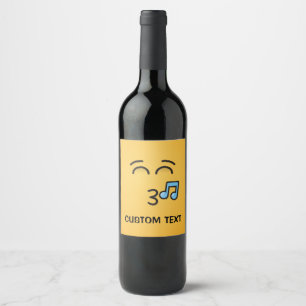 Whistling Face with Smiling Eyes Wine Label