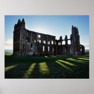 Whitby Abbey at sunset Poster
