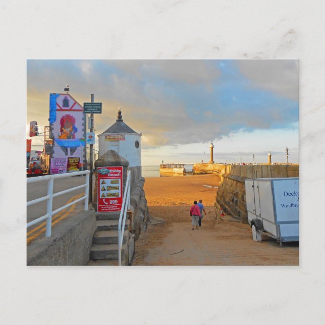 Whitby Beach Postcard (Front)