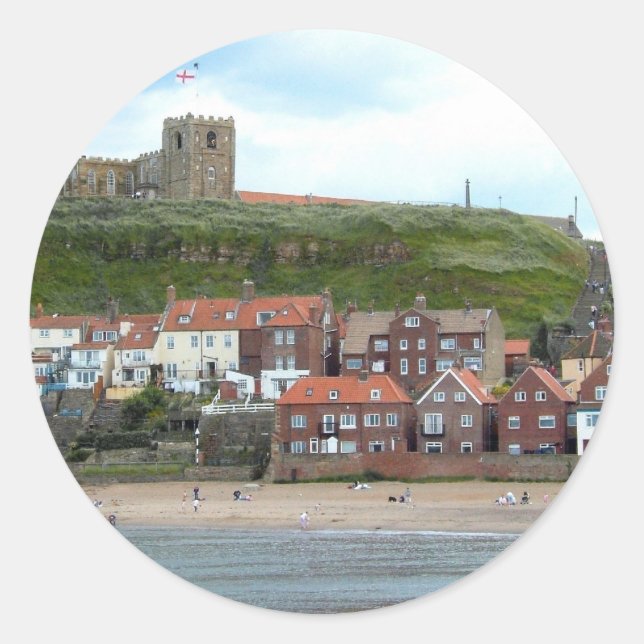Whitby in North Yorkshire Classic Round Sticker (Front)