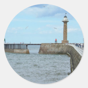 Whitby in North Yorkshire, England. Classic Round Sticker