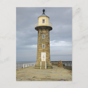 Whitby lighthouse postcard