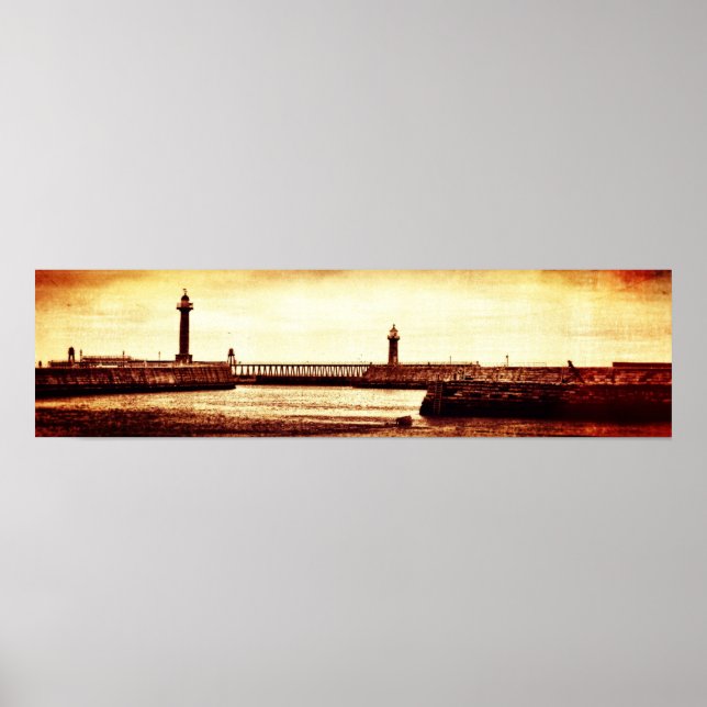 Whitby Lighthouses Poster (Front)