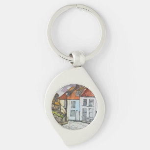 Whitby Steps Scarborough Original Painting Keychain
