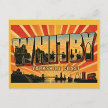 Whitby Yorkshire Coast Abbey & Harbour Vintage Art