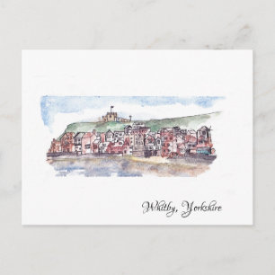 Whitby, Yorkshire watercolour postcard