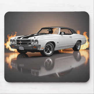 White 1970 Chevelle SS Convertible  Mouse Pad