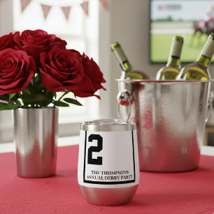 White 2 Personalized Derby Horse Race