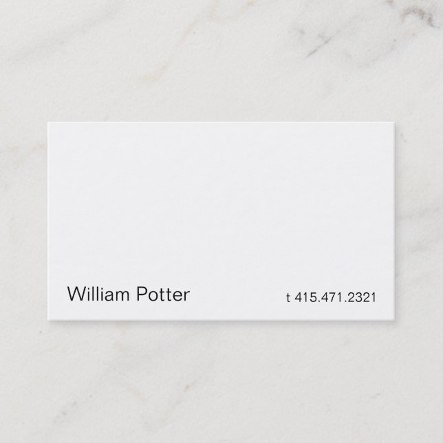 White 2m business card (Front)