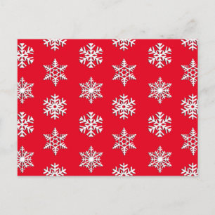 White 3-d snowflakes, Customizable Background Postcard