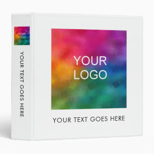 White 3 Ring Binder Logo Text Here Template