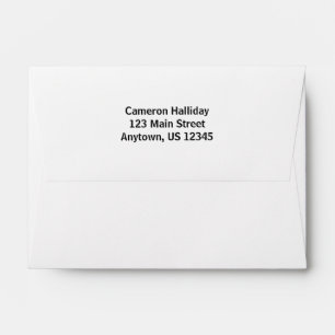 White A6 4x6 Back Flap Return Address Envelopes