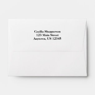 White A6 4x6 Back Flap Return Address Envelopes