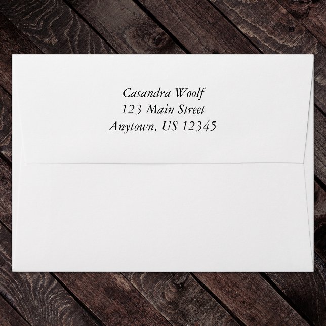 White A7 5x7 Back Flap Return Address Envelopes (Creator Uploaded)