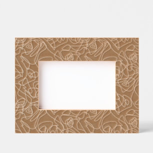 White abstract doodles on pink background etched frames