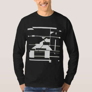 White Abstract Subway Map MCM-inspired Labyrinth T-Shirt
