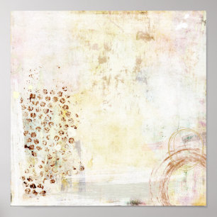 White Abstraction Poster
