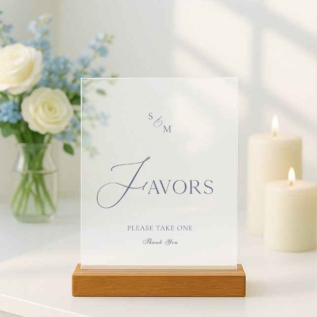 White Acrylic “Favors” Sign  (Creator Uploaded)