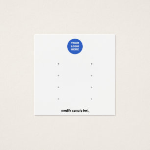 White Add Logo Multiple 8 Stud Earring Hole