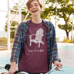 White Adirondack Chair Personalized Souvenir Tri-Blend Shirt<br><div class="desc">Add the name of your favourite vacation spot or a fun slogan to create your own custom graphic t-shirt. This tee features an illustration of a wooden Adirondack chair in white and your own text below.</div>
