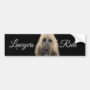 White Afghan Hound    Bumper Sticker