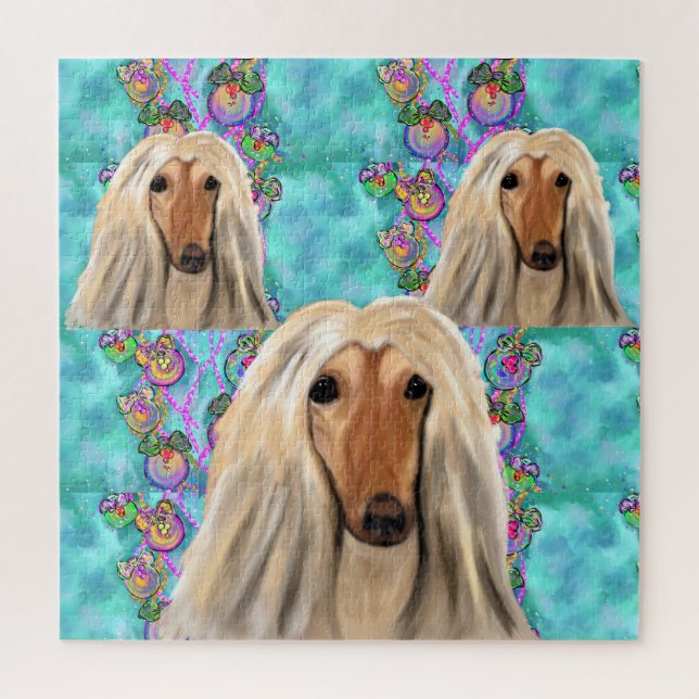 White Afghan Hound     Jigsaw Puzzle (Vertical)