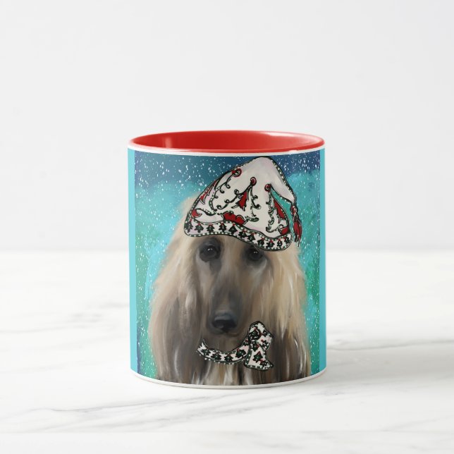 White Afghan Hound    Mug (Center)