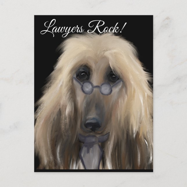 White Afghan Hound    Postcard (Front)