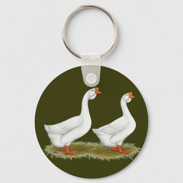 White African Geese Keychain (Front)