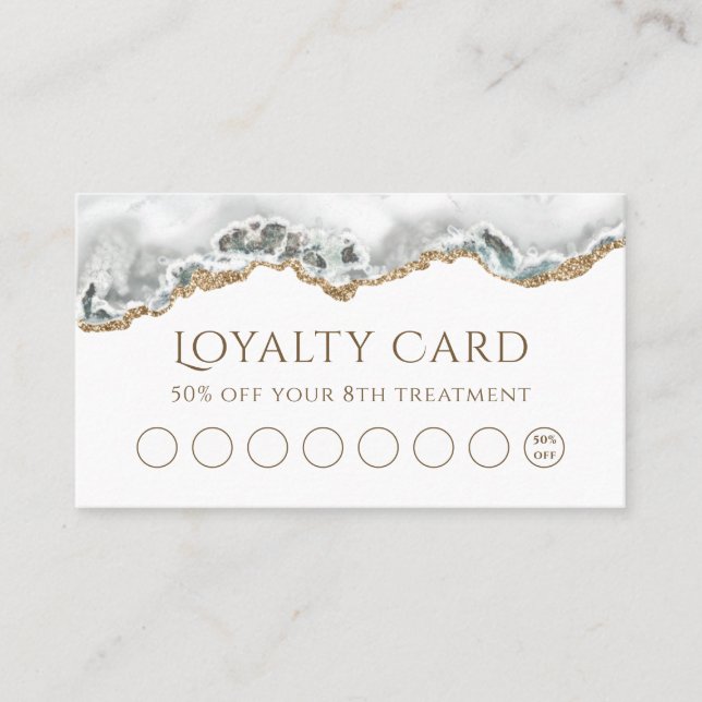 White agate loyalty card (Front)