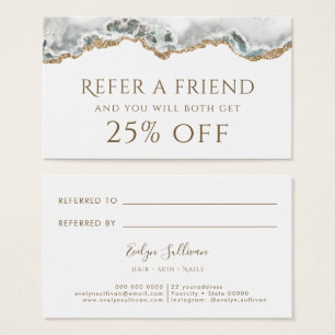 White Agate Referral Card