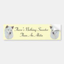 White akita portrait with original dog slogan