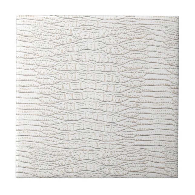 WHITE ALLIGATOR SKIN DESIGN. TILE (Front)