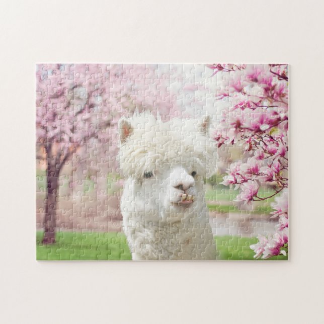 White Alpaca Jigsaw Puzzle (Horizontal)