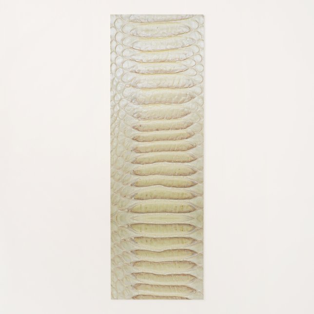 White anaconda skin pattern  yoga mat (Front)