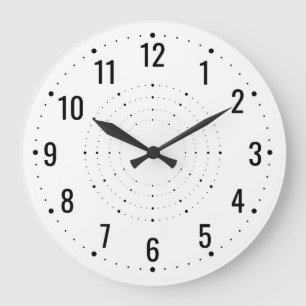 White Analogue Wall Clock with Numbers and Hands