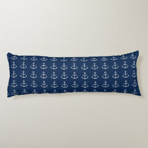 White Anchor Body Pillow