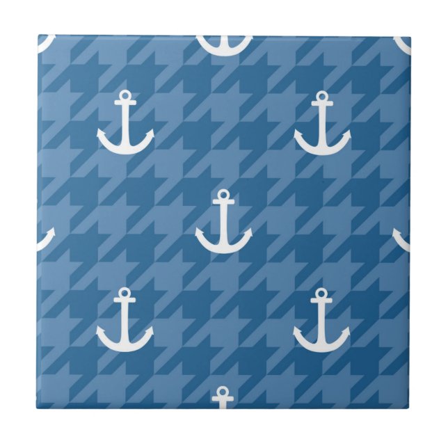 White Anchor Pattern Tile (Front)