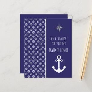 White Anchor Will You Be My Maid of Honour