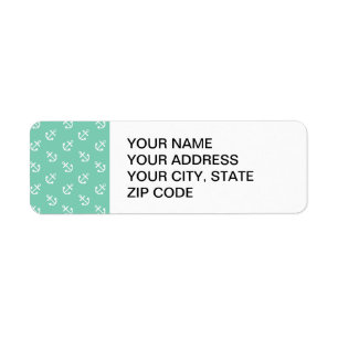 White Anchors Lucite Green Background Pattern