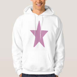 White and big pink star hoodies for men’s 