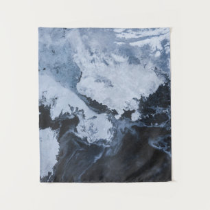 White and black abstract painting tapestry