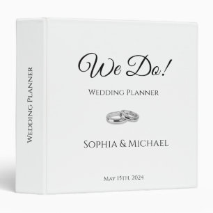 White and Black Affair- Wedding-Planner Binder