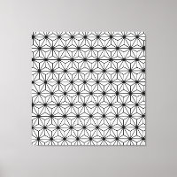 White and Black Art Deco Style Triangles Pattern