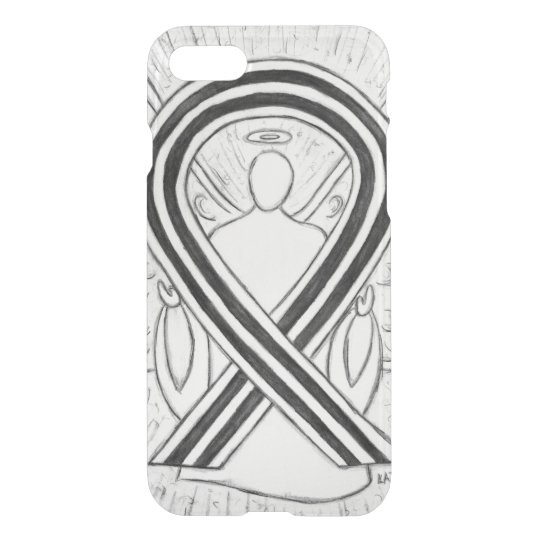 White and Black Awareness Ribbon iPhone 7 Case
