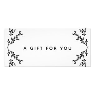 White and Black Branches Spa Gift Certificate